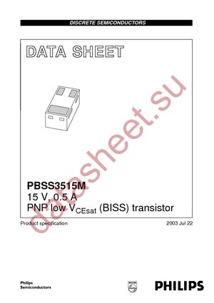 PBSS3515M,315 datasheet  